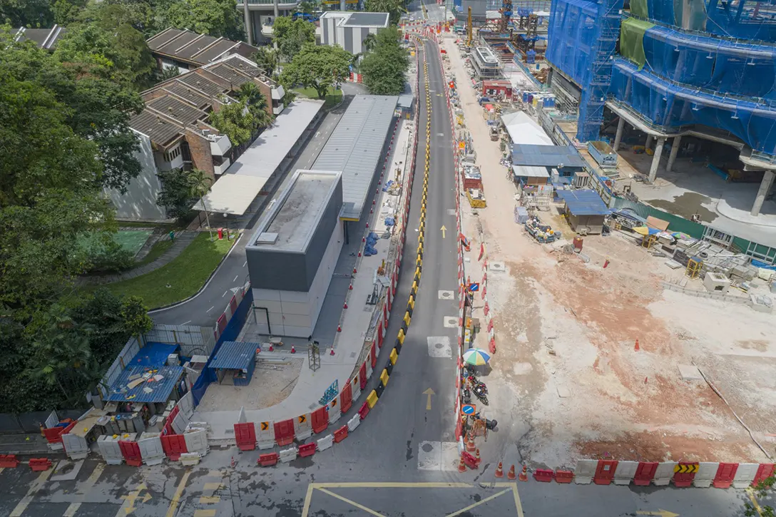 Overall view of the Persiaran KLCC MRT Station site.