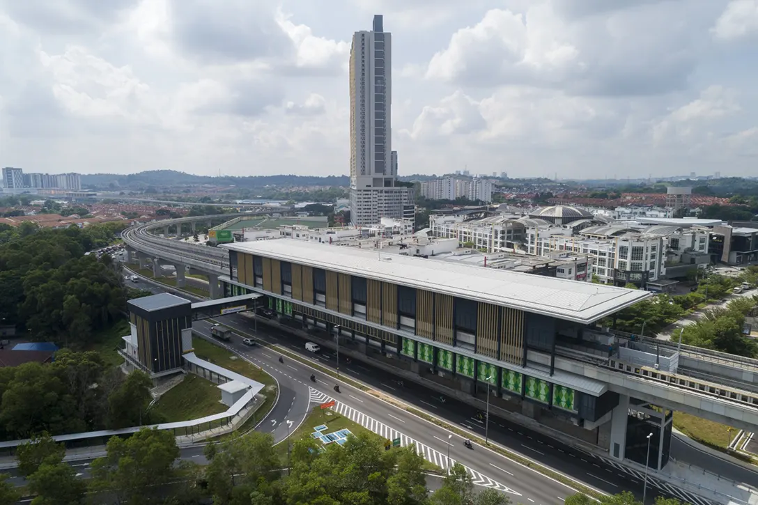 Station external works completed at the Putra Permai MRT Station.