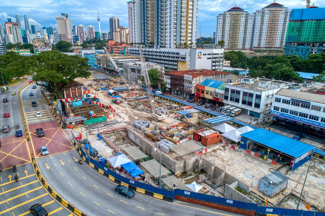 Overall view of the Sentul Barat MRT Station Entrance C.