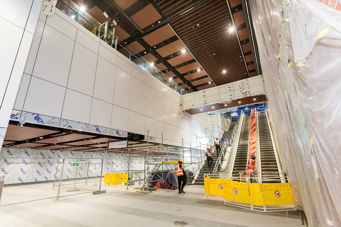 View of the Sentul Barat MRT Station Lower Concourse Level.