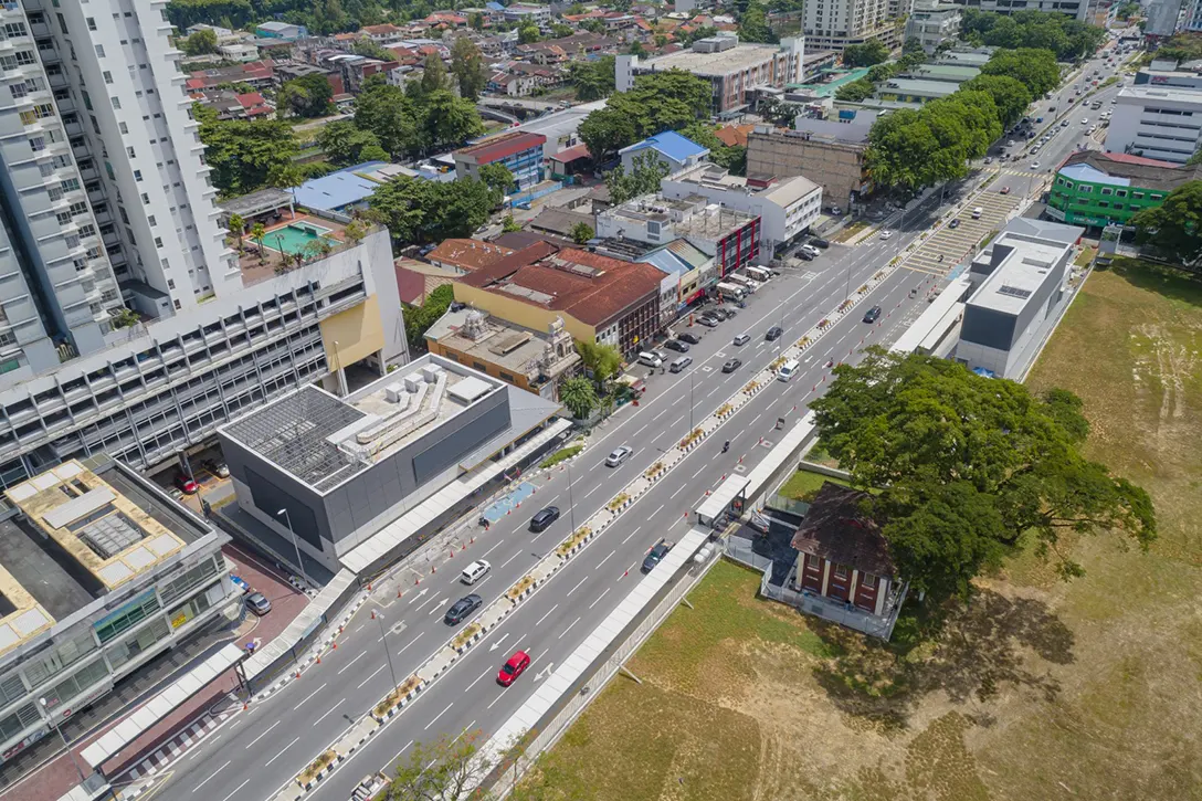 Overall view of Sentul Barat MRT Station Entrance B and C.