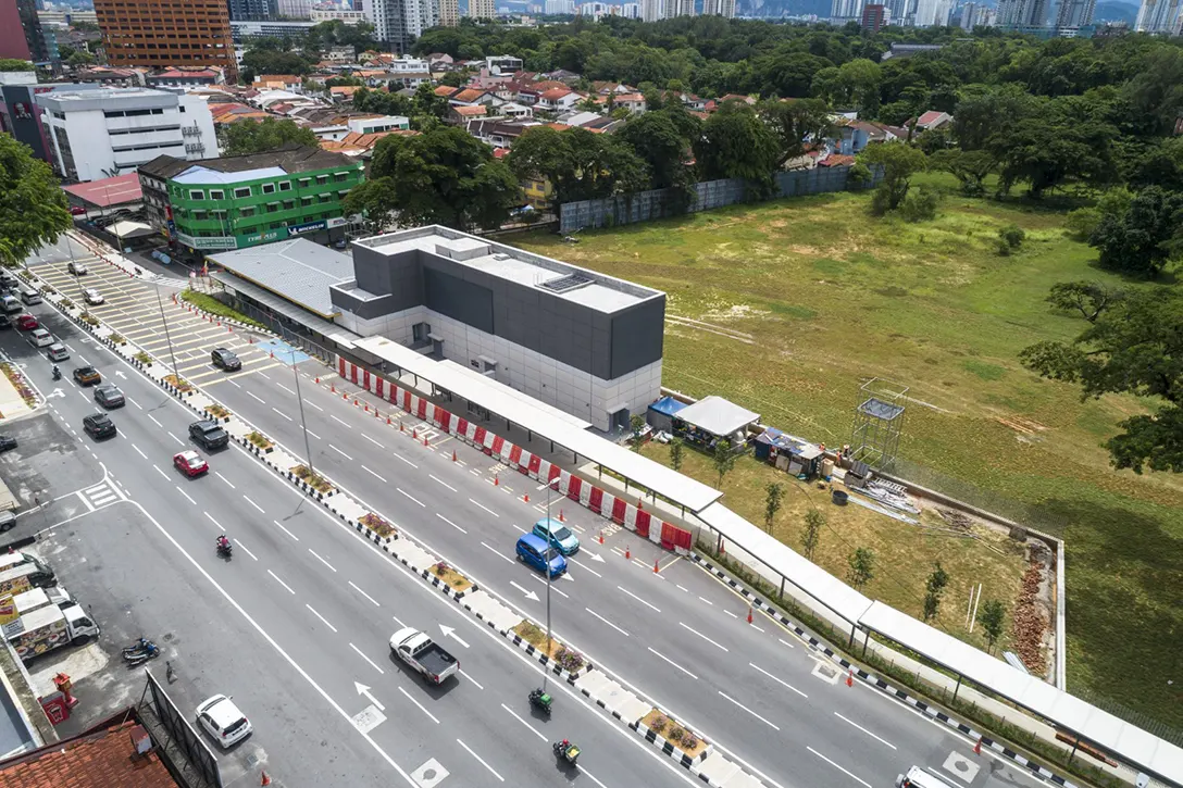 View of Sentul Barat MRT Station Entrance C.
