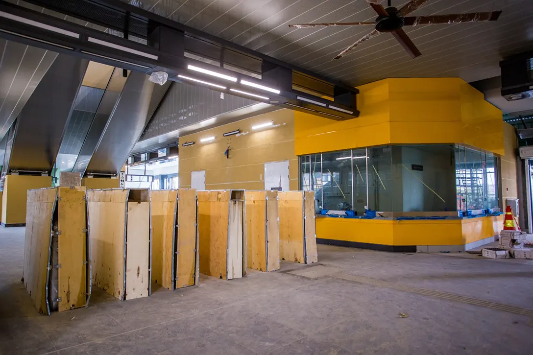 Installation of Automatic Fare Collection in progress at the Serdang Jaya MRT Station.