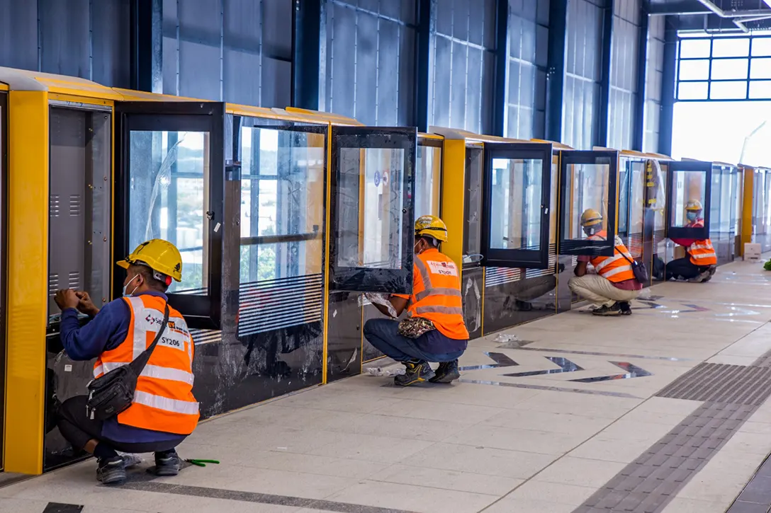 Testing and commissioning of access control system in progress at the Serdang Jaya MRT Station.