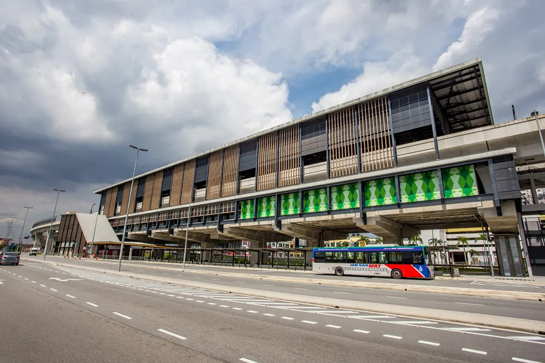 Trial run for Rapid Bus at the Serdang Raya Selatan MRT Station.