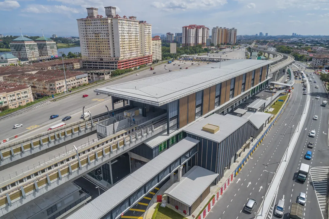 Roadworks completed at the Serdang Raya Utara MRT Station.