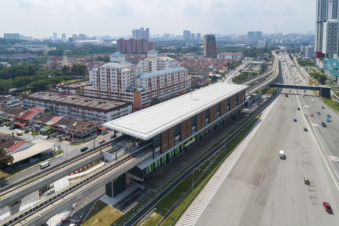 Station external works completed at the Serdang Raya Utara MRT Station.