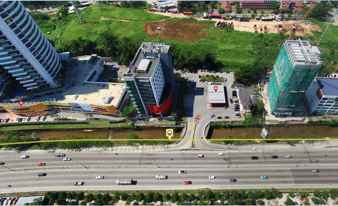 Location of Sri Damansara Barat MRT Station and its surrounding area