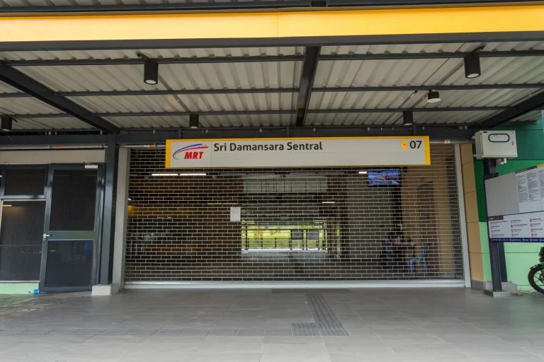 Completed station entrance works of the Sri Damansara Sentral MRT Station