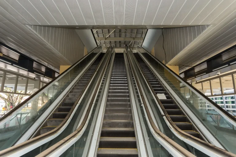 Escalator testing works in progress at the Sri Delima MRT Station