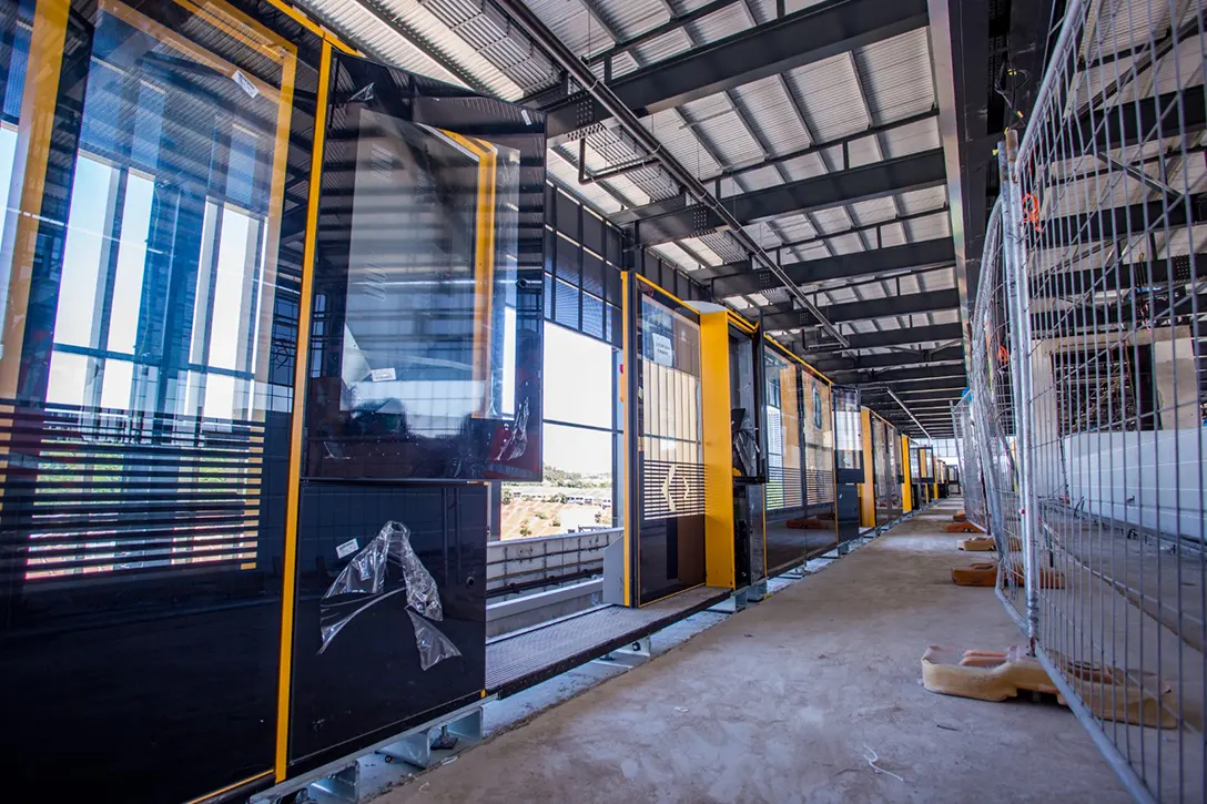 The automatic platform gate installation works in progress at the Taman Equine MRT Station