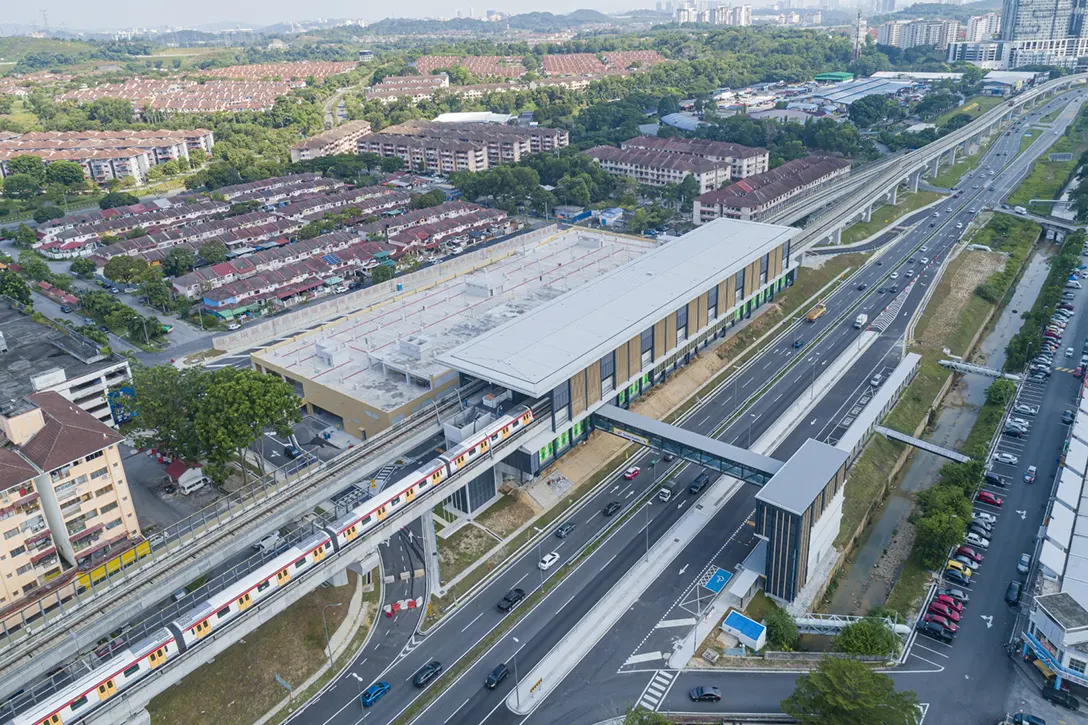 Station external works completed at the Taman Equine MRT Station.