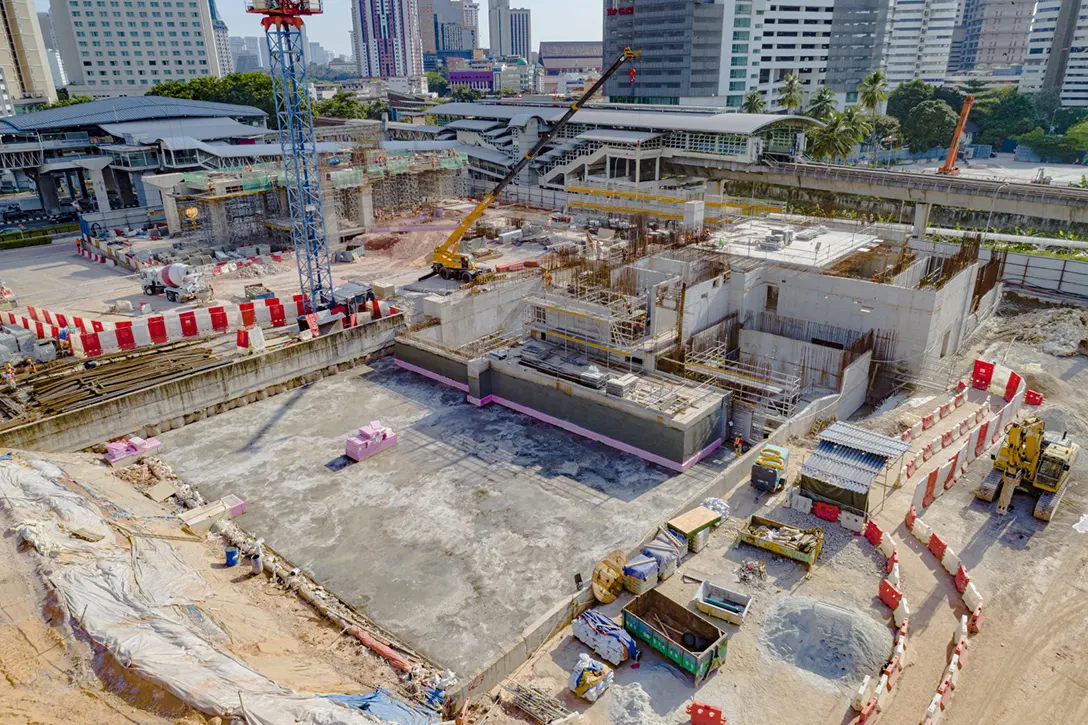 Aerial view of the future Titiwangsa MRT Station