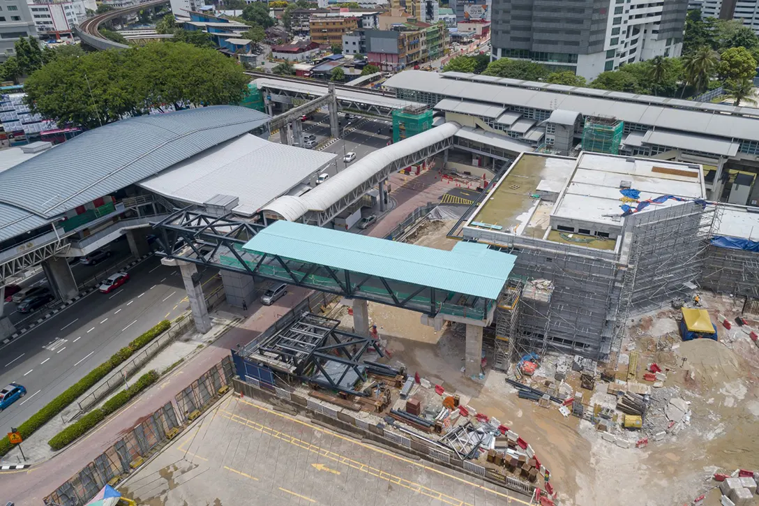 Aerial view of the Titiwangsa MRT Station.