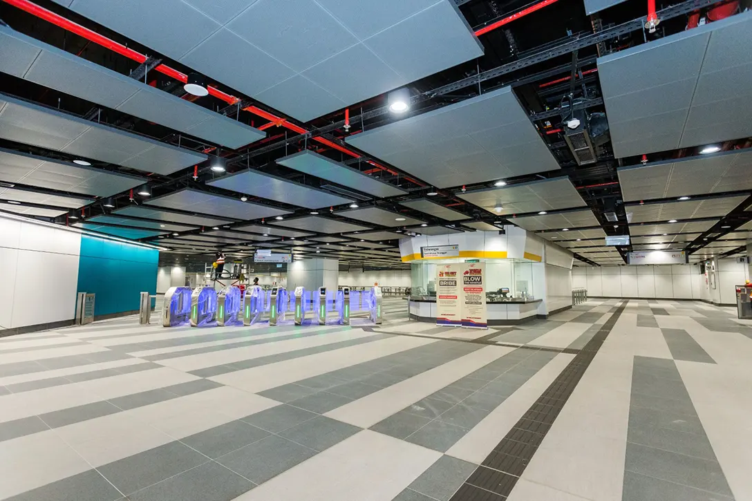 View of the concourse level of Titiwangsa MRT Station.