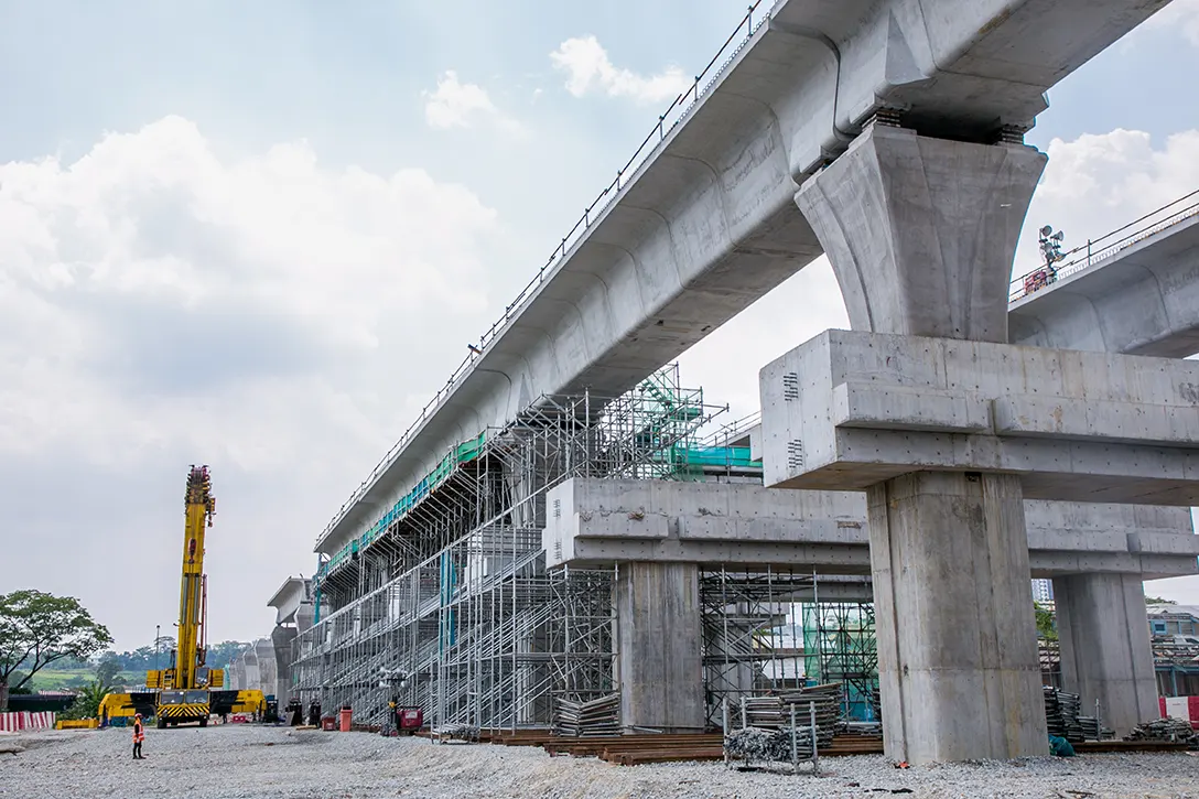 Preparation for UPM MRT Station structure commencement.