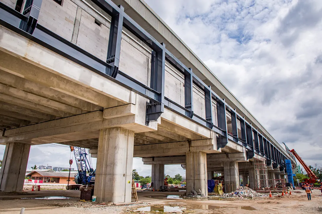 Ongoing architecture works at the UPM MRT Station.