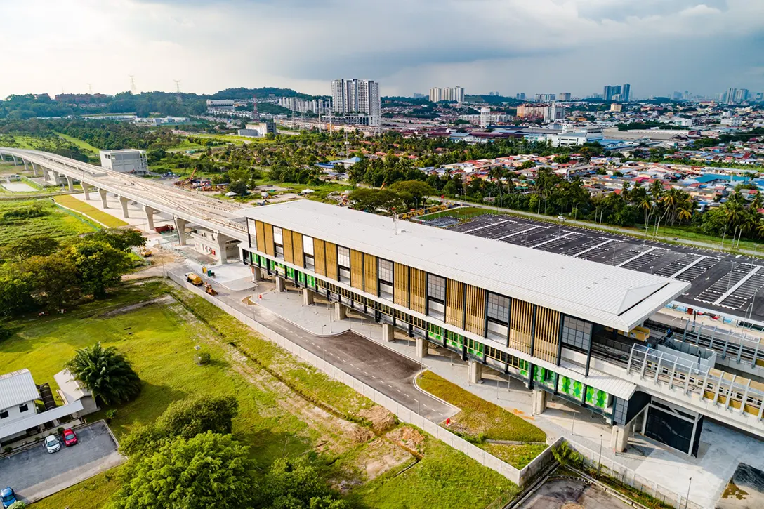 Aerial view of the UPM MRT Station showing the housekeeping and preparation for handover in progress.
