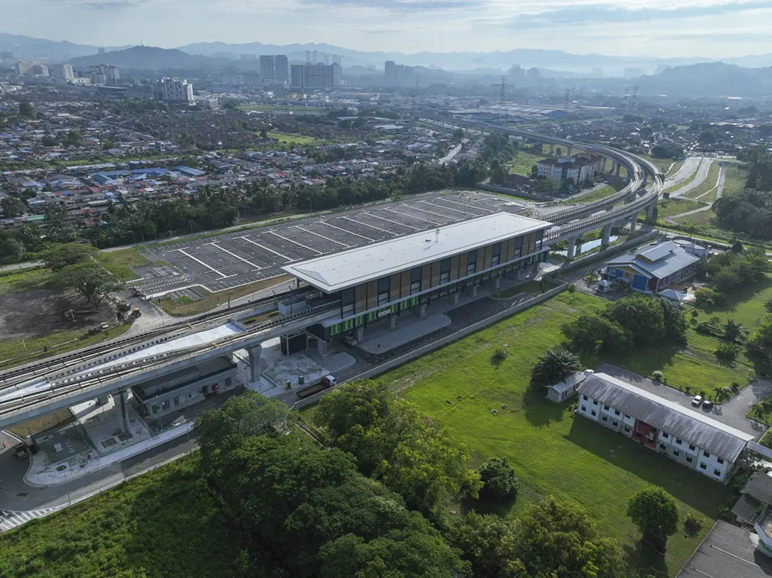 UPM MRT Station at-grade park and ride and internal road circulation completed.