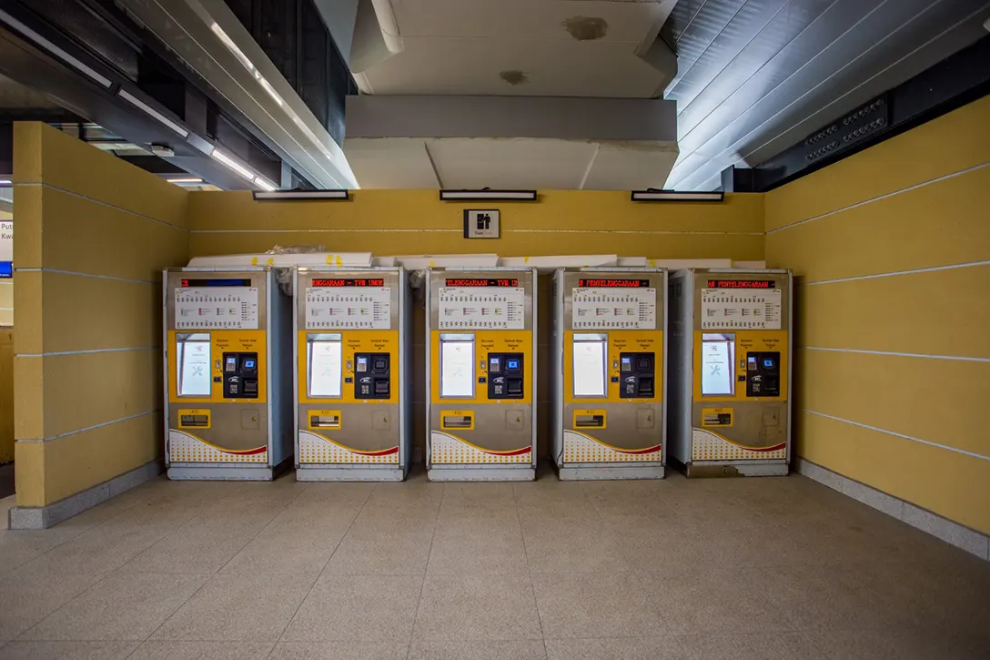 The completed installation of ticket vending machine at the UPM MRT Station.