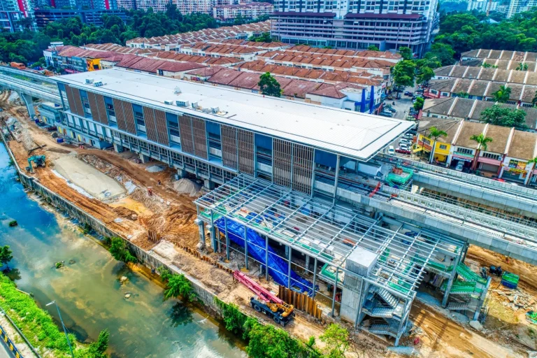 Electrical and Mechanical cable containment in progress at the Entrance A and B of the Damansara Damai MRT Station site