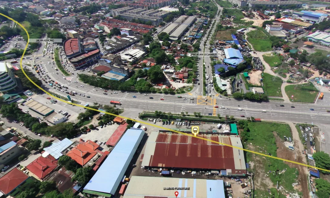 Location of Jinjang MRT Station and its surrounding area