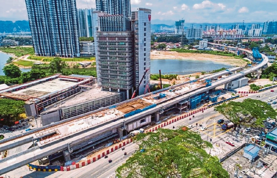 Final stage of platform casting works at the Sri Delima MRT Station site as at May 31 2019. - Pic source: www.mymrt.com.my