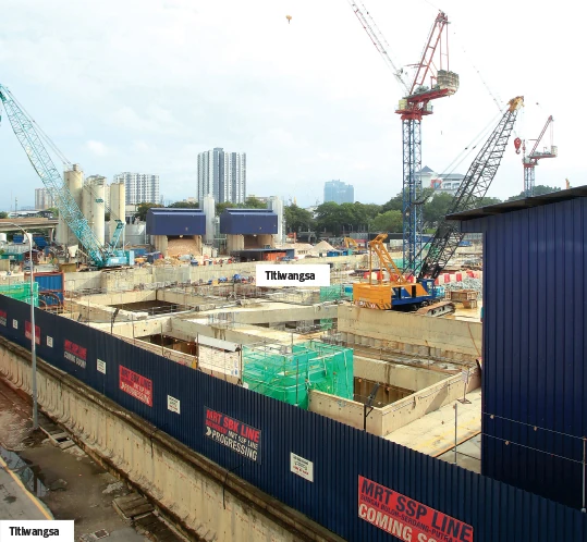 Construction of MRT station near Titiwangsa area