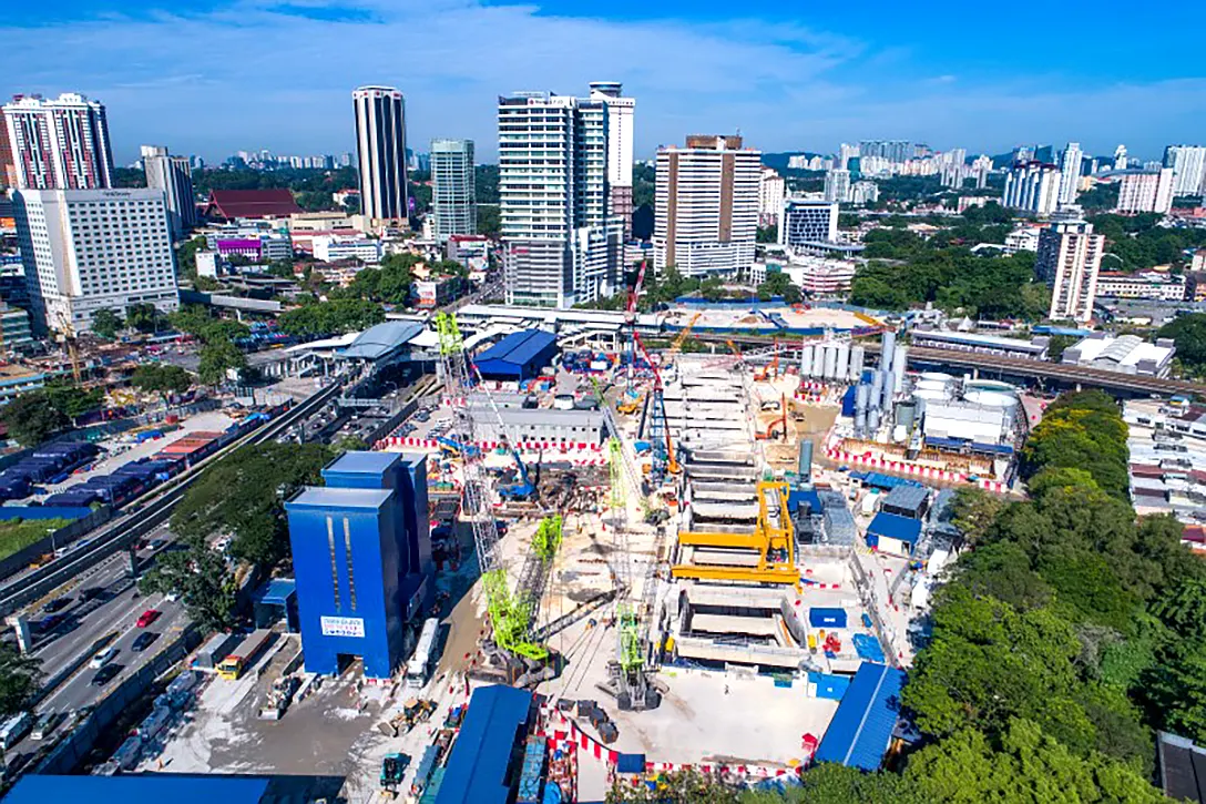 Aerial view of the Titiwangsa MRT Station site.