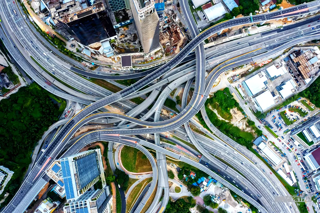 Aerial view of Damansara–Shah Alam Elevated Expressway (DASH)