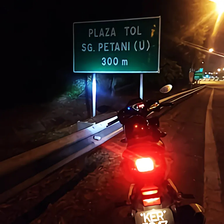 Signboard to the toll plaza