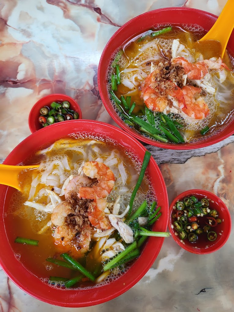 Fresh prawn rice noodles, Jalan Sultan