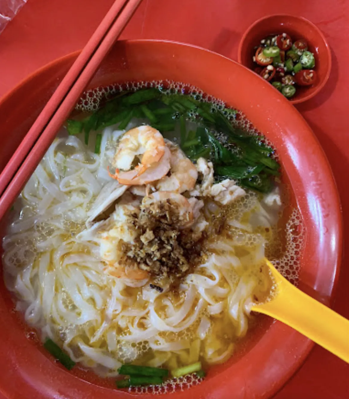 Fresh prawn rice noodles, Jalan Sultan