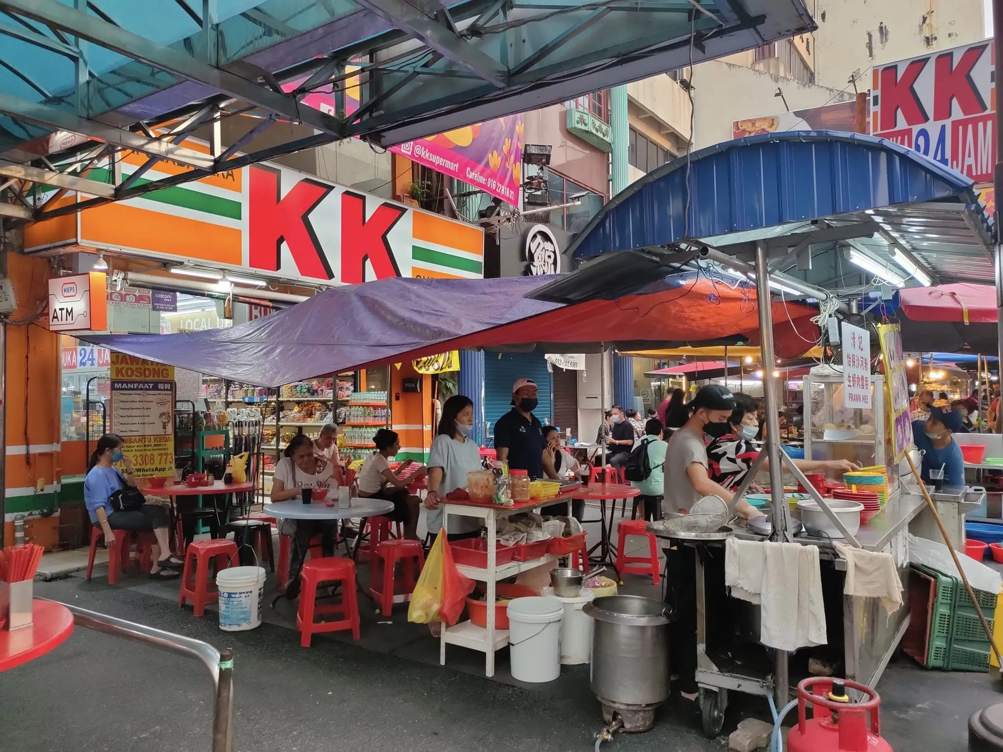 Fresh prawn rice noodles, Jalan Sultan