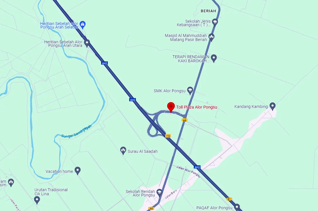 Location of Alor Pongsu Toll Plaza