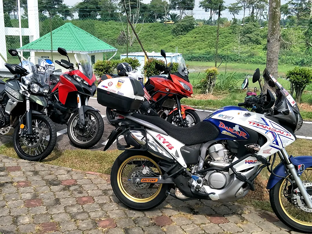 Motorcycles at the rest area