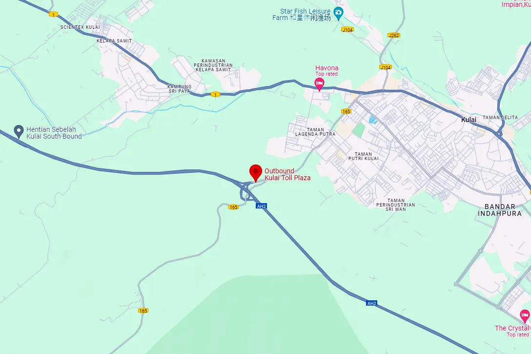 Location of Kulai Toll Plaza