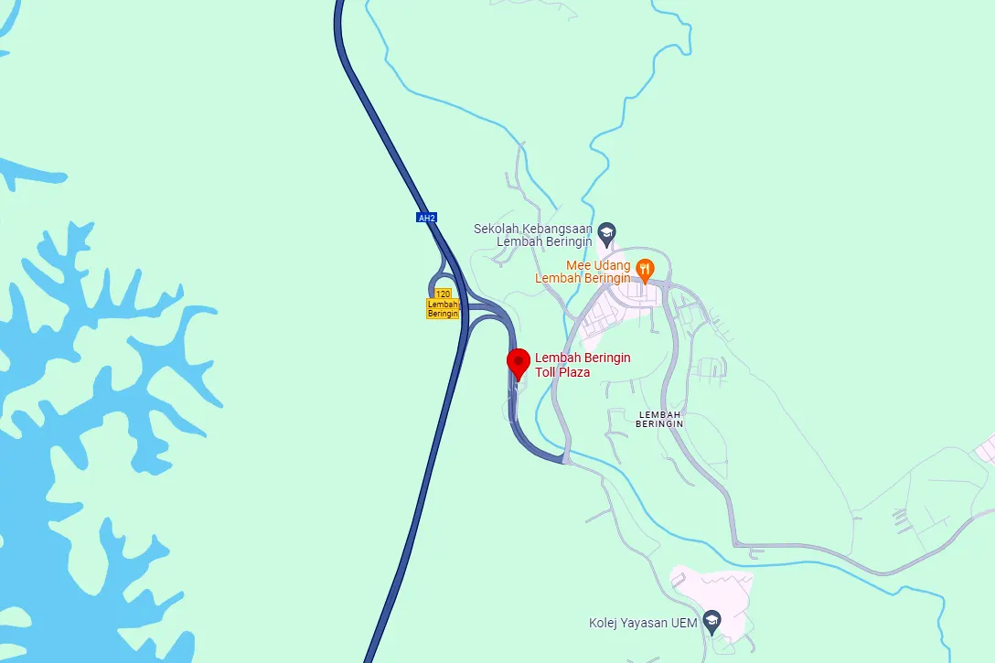 Location of Lembah Beringin Toll Plaza