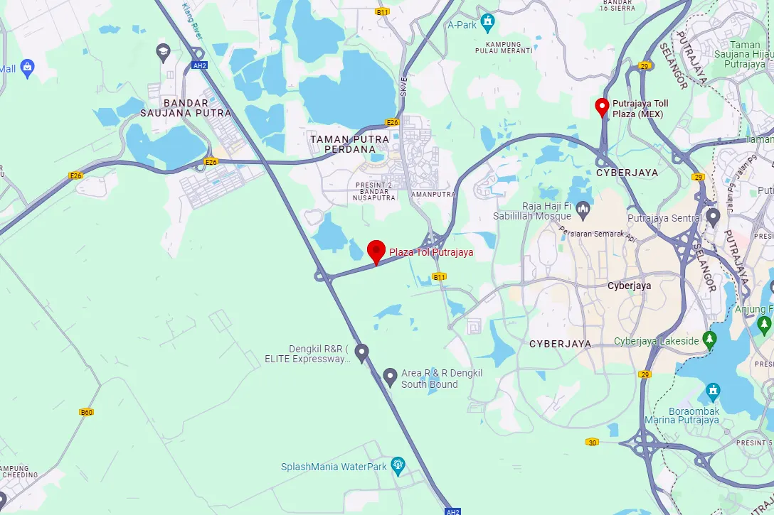 Location of Putrajaya Toll Plaza