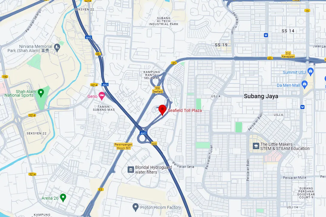 Location of Seafield Toll Plaza