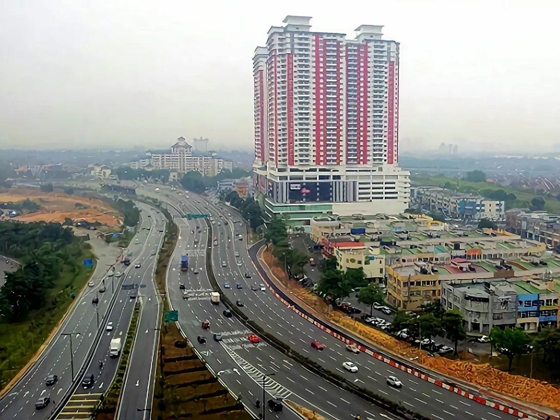 Aerial view of USJ Toll Plaza